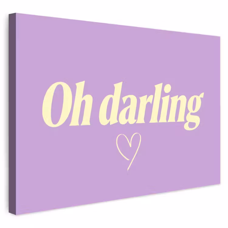 Buiten canvas - Oh darling - Hart - Paars — 1