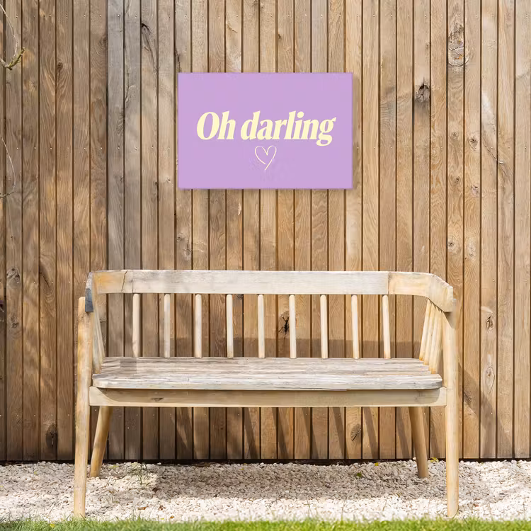 Buiten canvas - Oh darling - Hart - Paars — 3