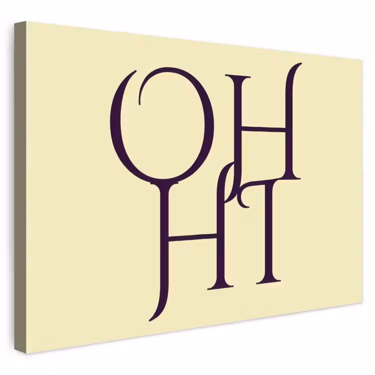 Buiten canvas - Oh hi - Geel - Monogram — 1