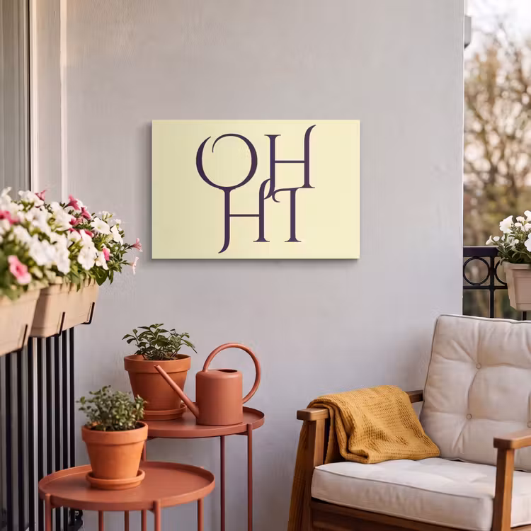 Buiten canvas - Oh hi - Geel - Monogram — 4