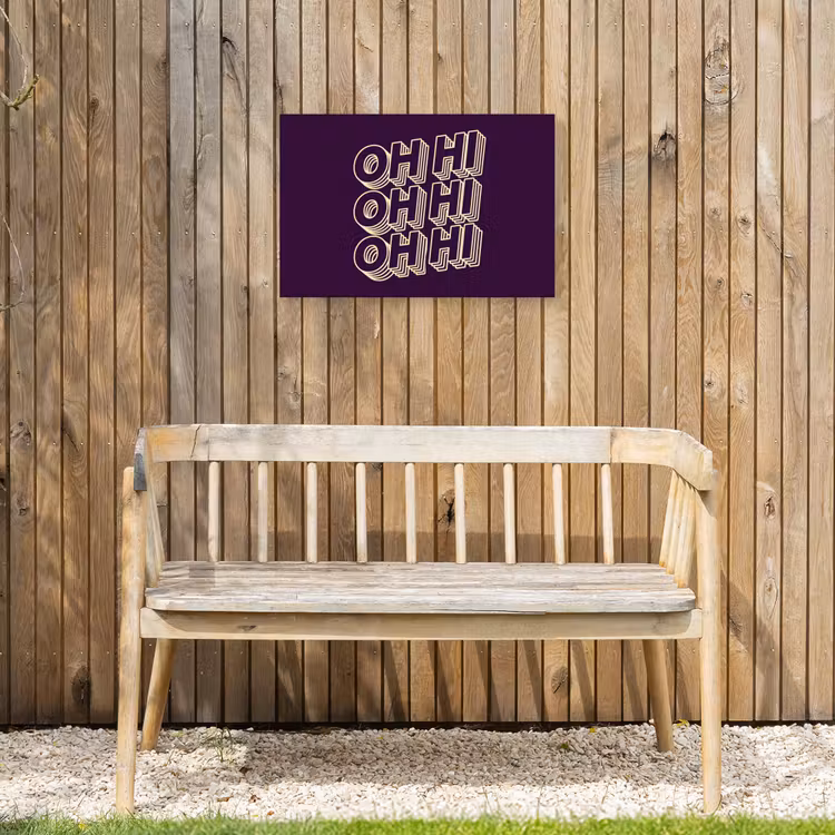 Buiten canvas - Oh hi - Paars - 3D — 3