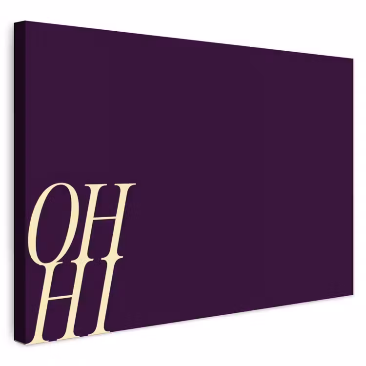 Buiten canvas - Oh hi - Paars - Cursief — 1