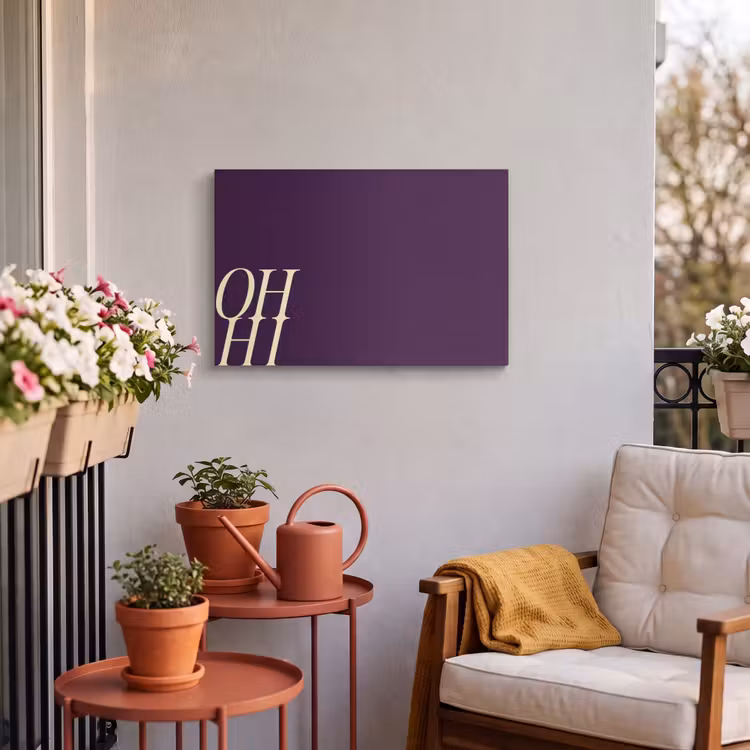 Buiten canvas - Oh hi - Paars - Cursief — 4