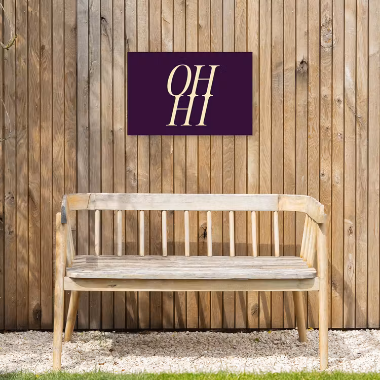 Buiten canvas - Oh hi - Paars - Minimalistisch — 3