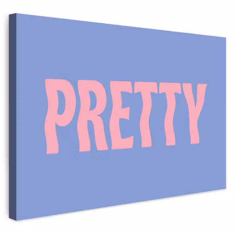 Buiten canvas - Pretty - Roze - Blauw - Golvend — 1