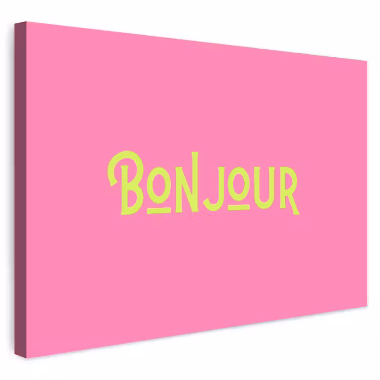 Buiten canvas - Roze - Groene Bonjour - art-deco — 1