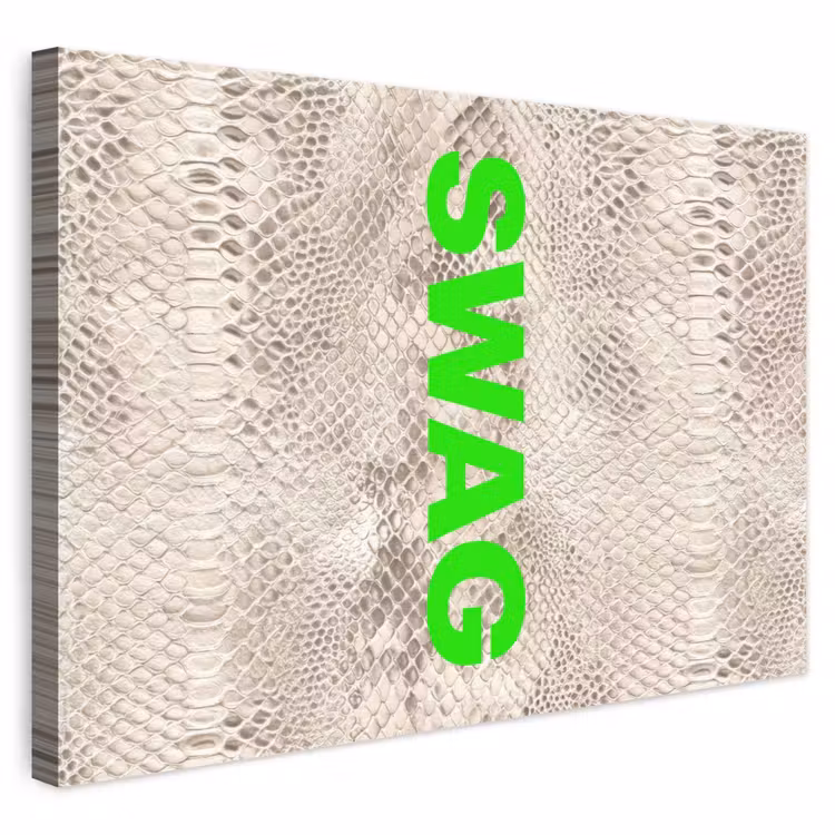Buiten canvas - Slangenprint - SWAG - Neon - Groen — 1