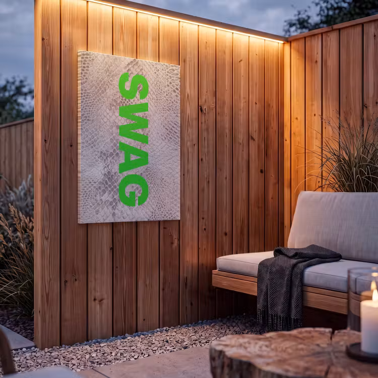 Buiten canvas - Slangenprint - SWAG - Neon - Groen — 4