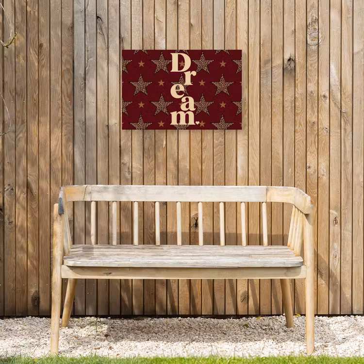 Buiten canvas - Sterren - Luipaardprint - Dream - Bordeaux — 3