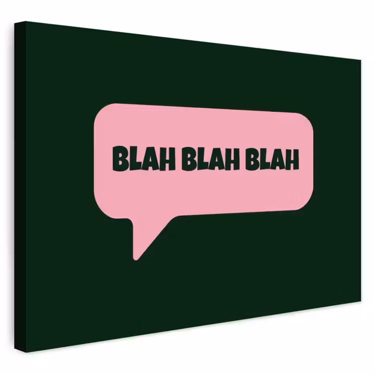 Buiten canvas - Tekstwolk - BLAH BLAH BLAH - Roze — 1