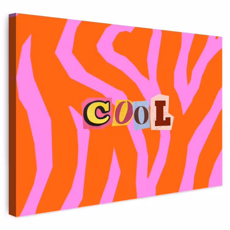 Buiten canvas - Zebraprint - Grafisch - COOL - Oranje — 1