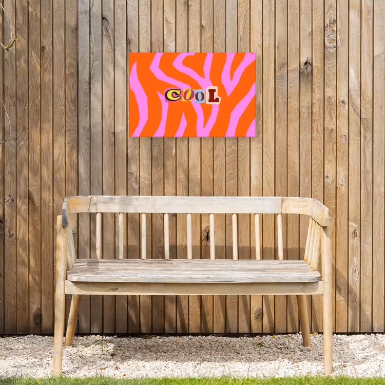 Buiten canvas - Zebraprint - Grafisch - COOL - Oranje — 3