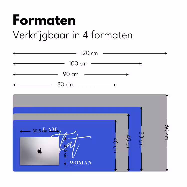 Bureau onderlegger - Blauw - I am that woman - Sierlijk - Minimalistisch — 8