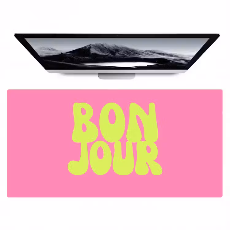 Bureau onderlegger - Bonjour - Roze - Fel groen — 1