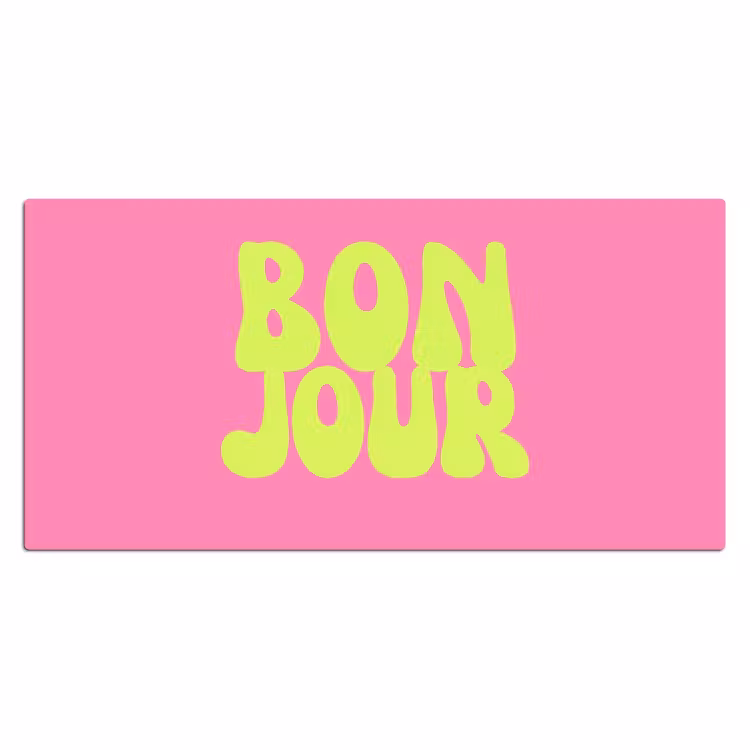 Bureau onderlegger - Bonjour - Roze - Fel groen — 2