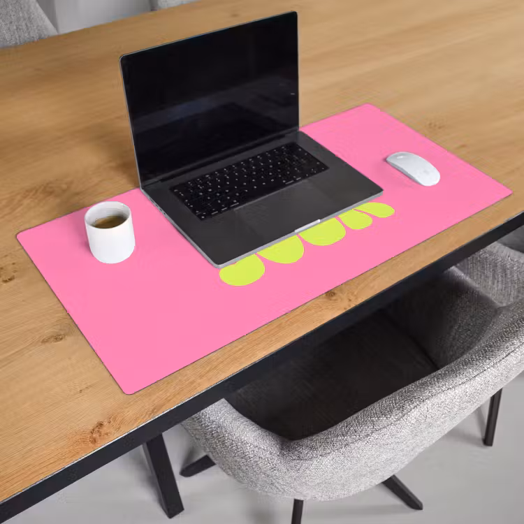 Bureau onderlegger - Bonjour - Roze - Fel groen — 3