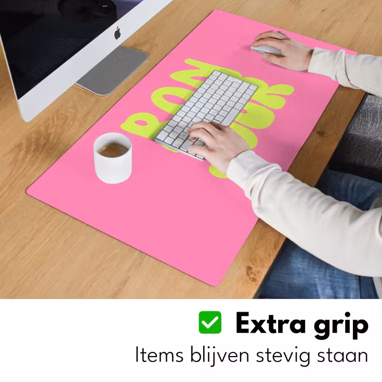 Bureau onderlegger - Bonjour - Roze - Fel groen — 6