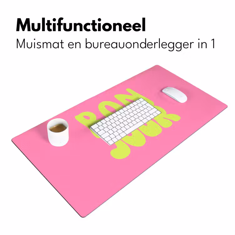 Bureau onderlegger - Bonjour - Roze - Fel groen — 7