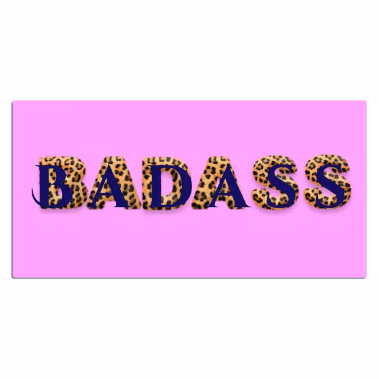 Bureau onderlegger - Felroze - Badass - Panterprint - Schaduw — 2