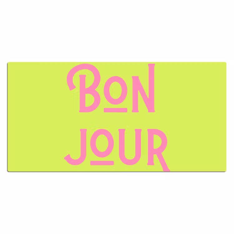 Bureau onderlegger - Groen - Roze bonjour - art-deco — 2