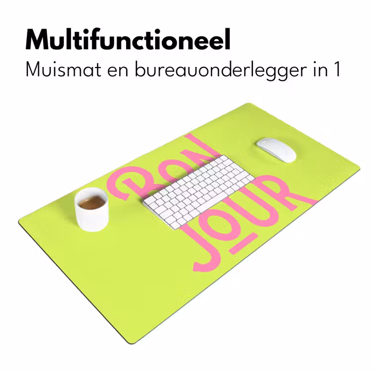 Bureau onderlegger - Groen - Roze bonjour - art-deco — 7