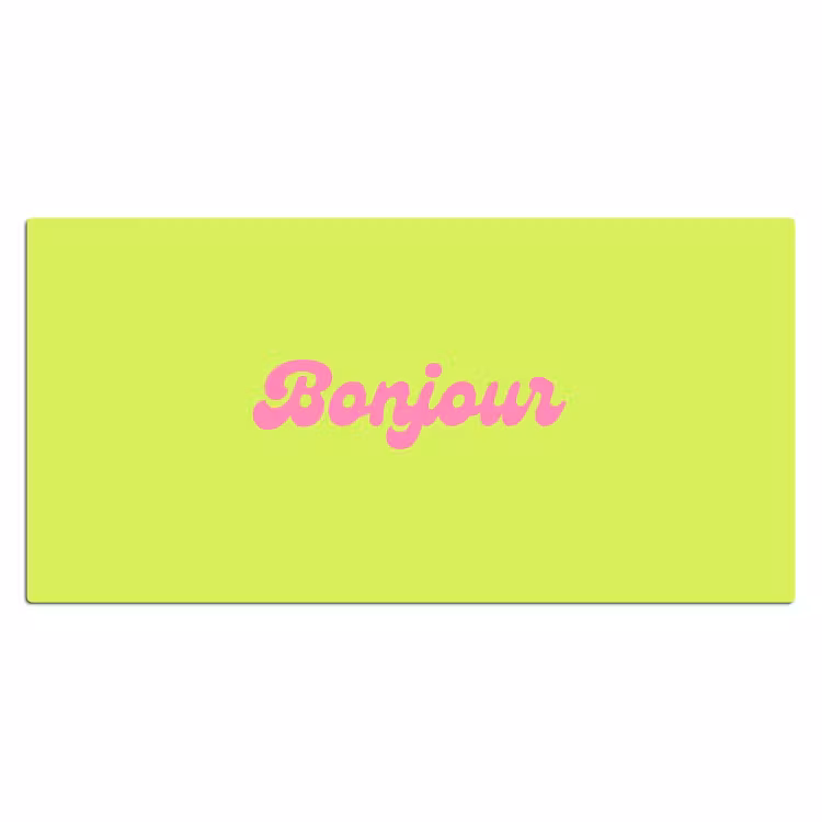 Bureau onderlegger - Groen - Roze bonjour - Retro — 2