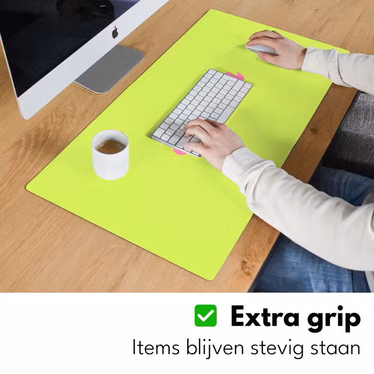 Bureau onderlegger - Groen - Roze bonjour - Retro — 6