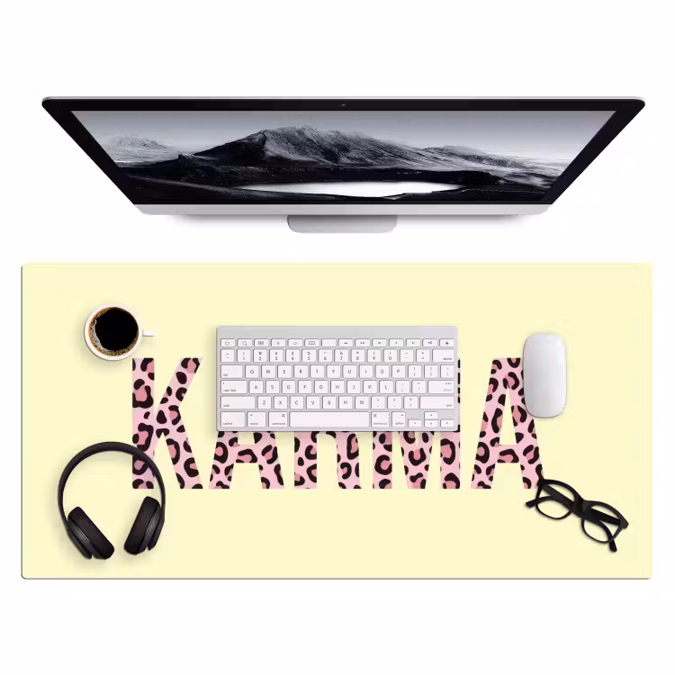 Bureau onderlegger - Karma - Luipaardprint - Geel — 4