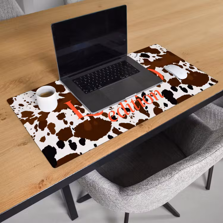 Bureau onderlegger - Koeienprint - Limited edition - Rood — 3