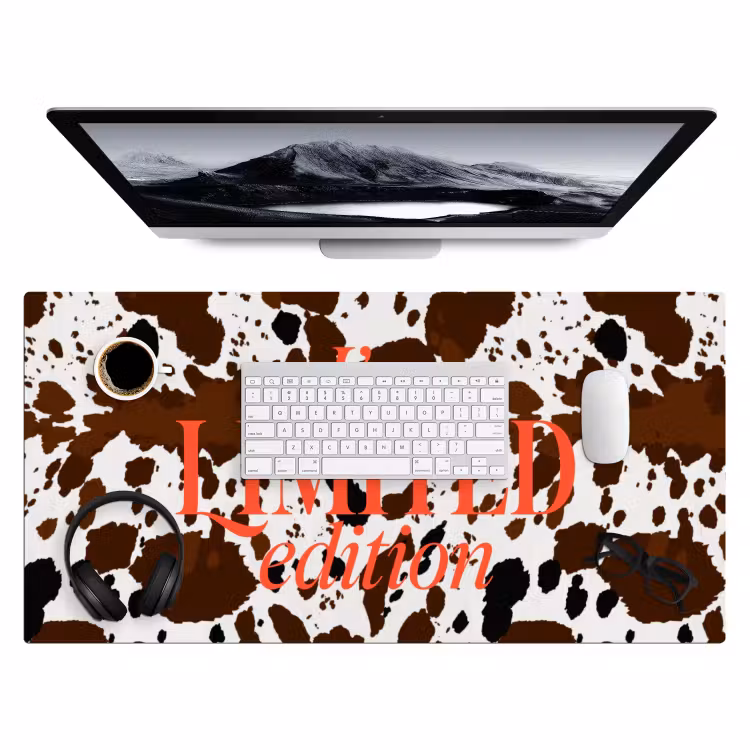 Bureau onderlegger - Koeienprint - Limited edition - Rood — 4
