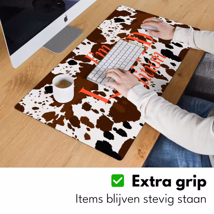 Bureau onderlegger - Koeienprint - Limited edition - Rood — 6