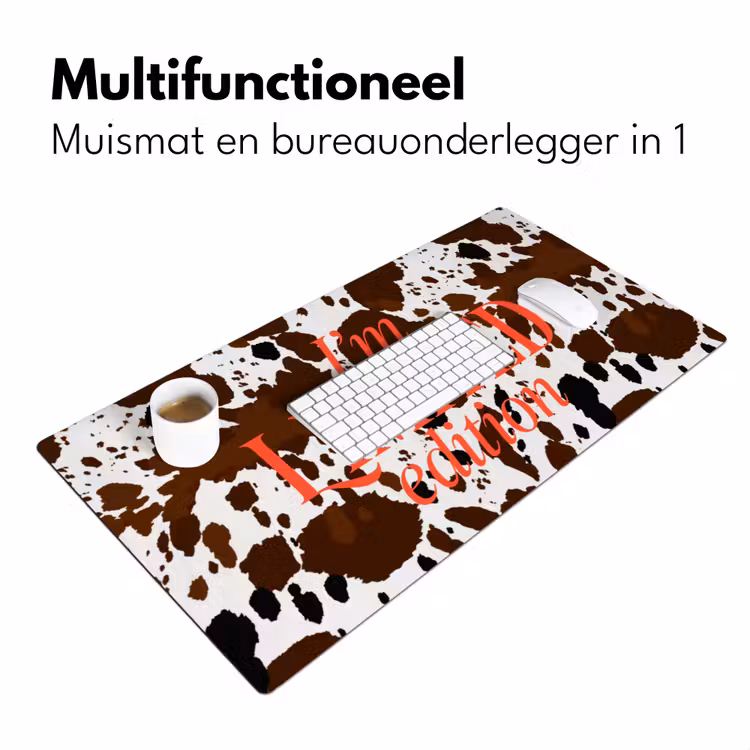 Bureau onderlegger - Koeienprint - Limited edition - Rood — 7