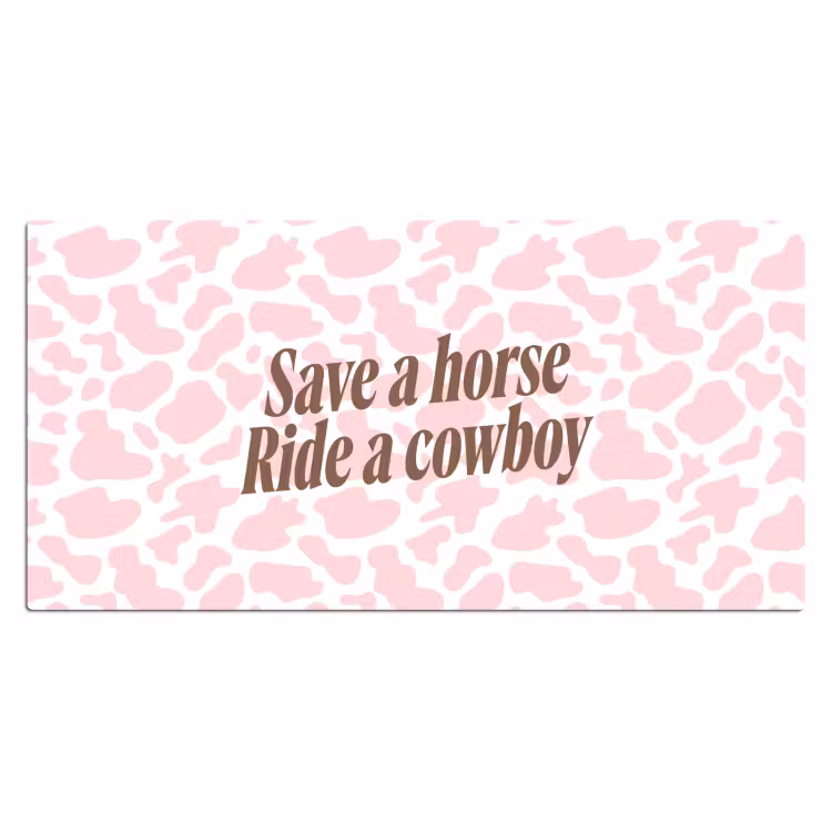 Bureau onderlegger - Koeienprint - Roze - Cowboy - Horse — 2