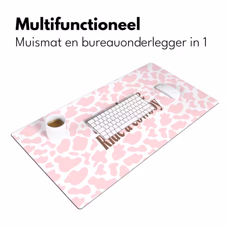 Bureau onderlegger - Koeienprint - Roze - Cowboy - Horse — 7