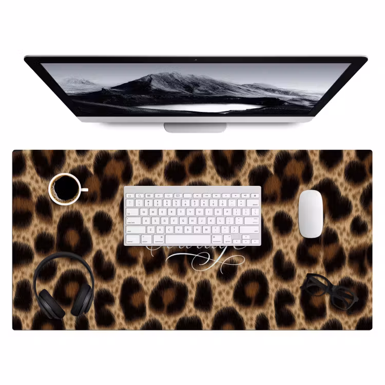 Bureau onderlegger - Luipaardprint - Bruin - Courage - Sierlijk — 4