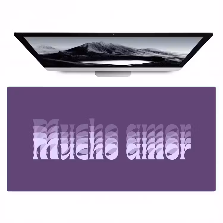 Bureau onderlegger - Mucho amor - Paars - Grafisch — 1