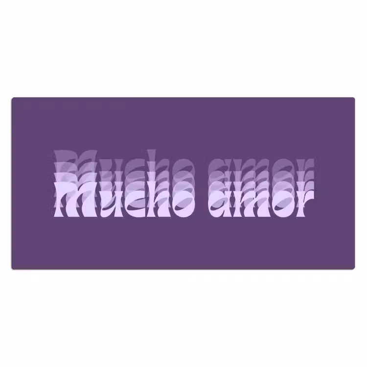 Bureau onderlegger - Mucho amor - Paars - Grafisch — 2