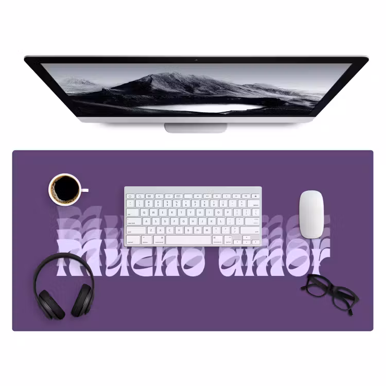 Bureau onderlegger - Mucho amor - Paars - Grafisch — 4