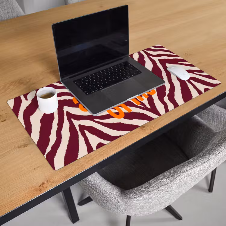Bureau onderlegger - New era - Bordeaux - Zebraprint — 3
