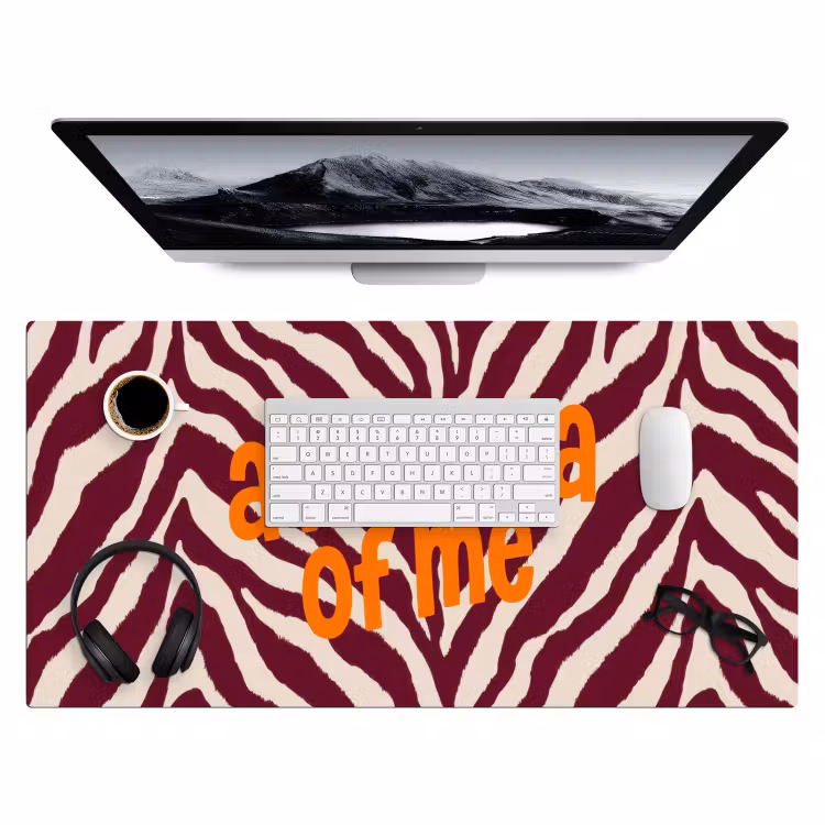 Bureau onderlegger - New era - Bordeaux - Zebraprint — 4