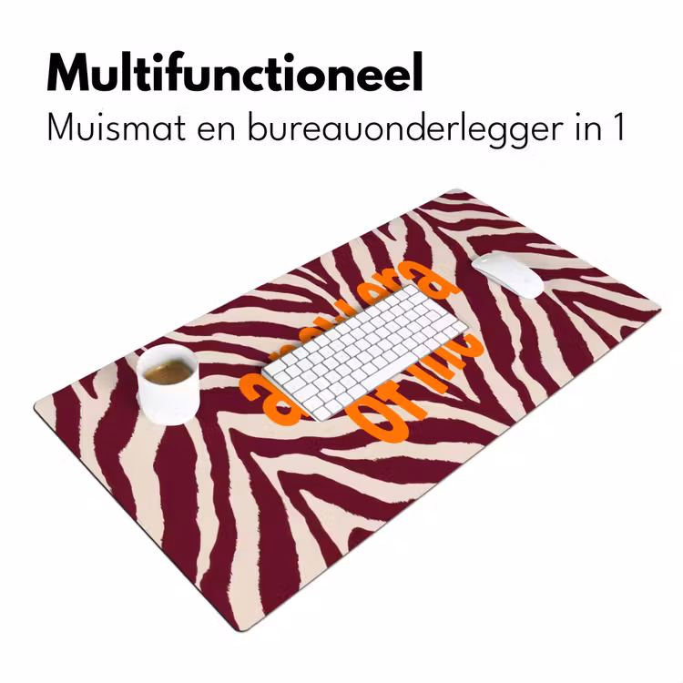 Bureau onderlegger - New era - Bordeaux - Zebraprint — 7