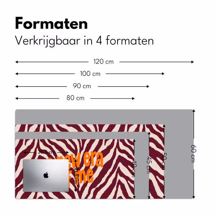 Bureau onderlegger - New era - Bordeaux - Zebraprint — 8