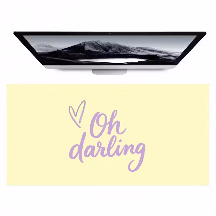 Bureau onderlegger - Oh darling - Geel - Hart — 1