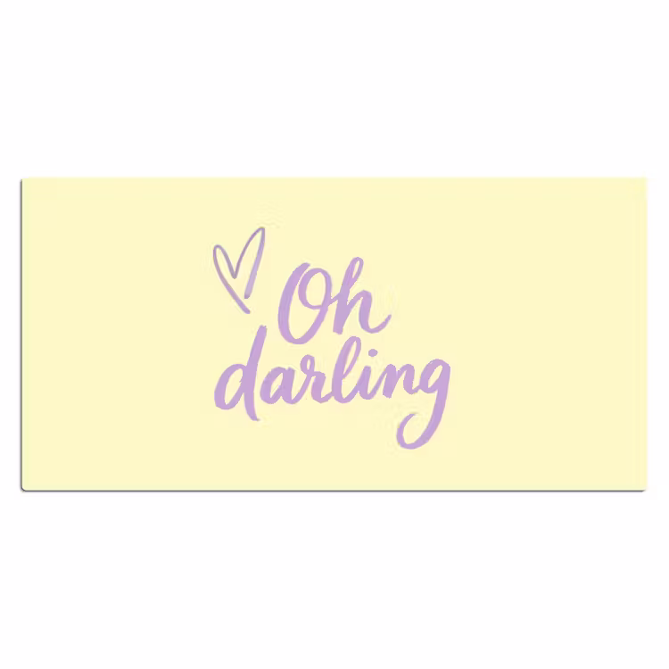 Bureau onderlegger - Oh darling - Geel - Hart — 2