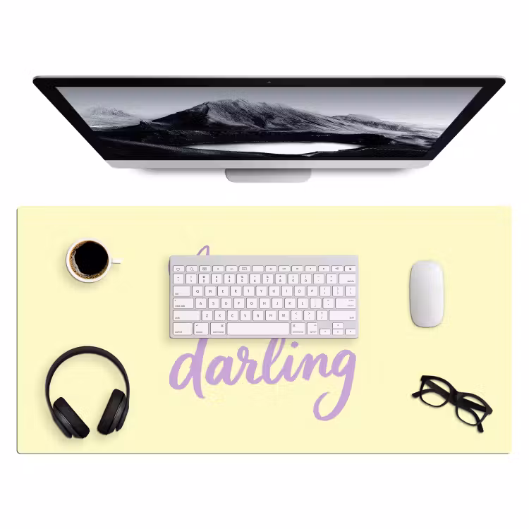 Bureau onderlegger - Oh darling - Geel - Hart — 4