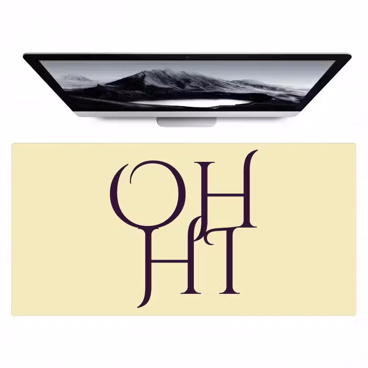 Bureau onderlegger - Oh hi - Geel - Monogram — 1