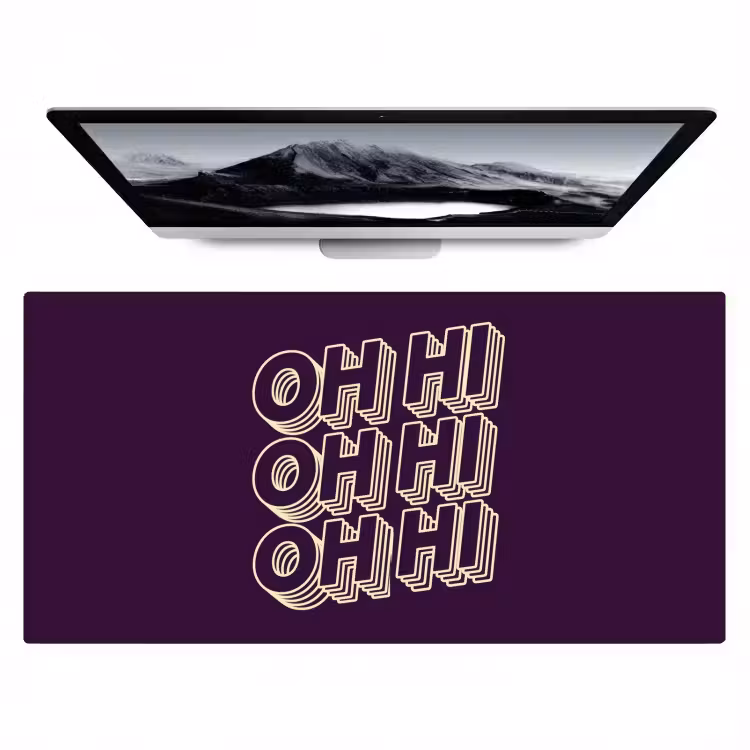 Bureau onderlegger - Oh hi - Paars - 3D — 1