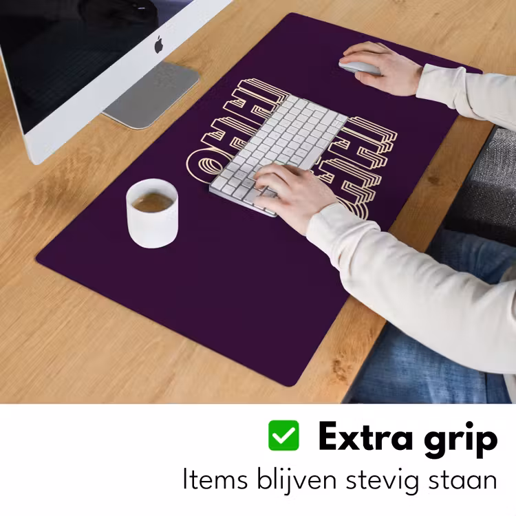 Bureau onderlegger - Oh hi - Paars - 3D — 6