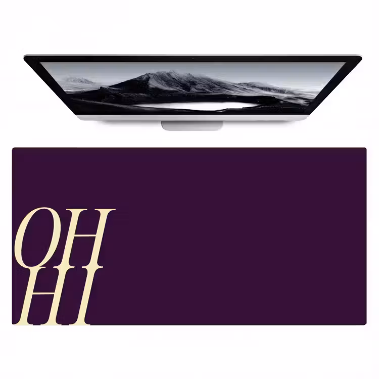 Bureau onderlegger - Oh hi - Paars - Cursief — 1