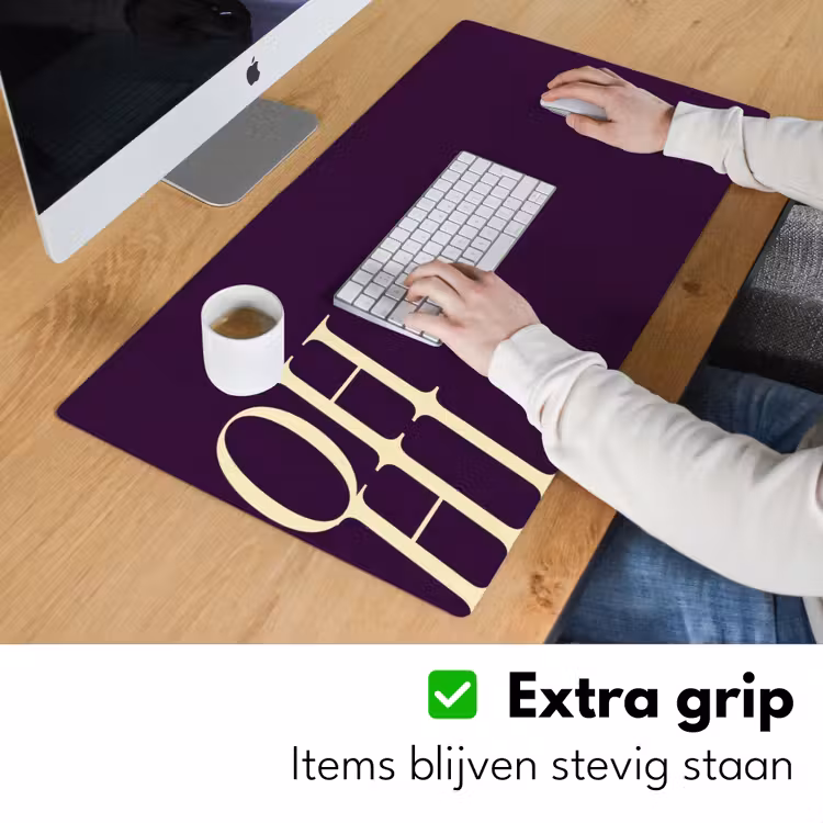 Bureau onderlegger - Oh hi - Paars - Cursief — 6